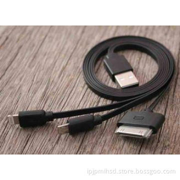 Sync Micro 3 in 1 SAMSUNG USB Charger Cable , Black 20cm -